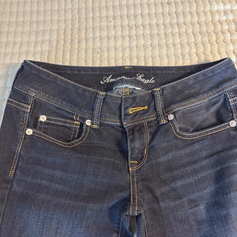 American Eagle Outfitters Women's High Rise Dark Indigo Jeans